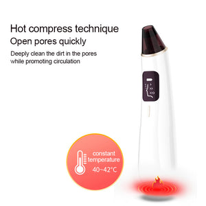 Visual Blackhead Remover Vacuum Blackhead Removal Pore Cleaner Tool Heating Facial Cleansing Device