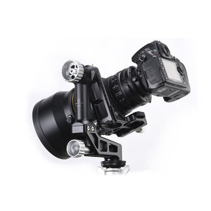 GH-02 Panoramic Gimbal Head Aluminum Alloy Tripod Pan Tilt Head Load 30KG w/ QR Plate For SLR Camera