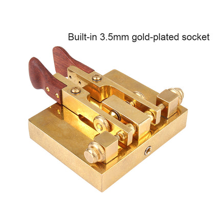 JCR-76 Automatic Morse Telegraph Key Two Paddle Copper For Shortwave CW Amateur Radio Walkie-Talkie