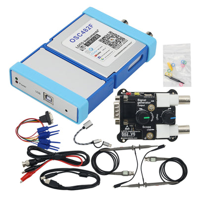 USB Oscilloscope 50MS/s 20M For Windows Android Phone w/ Signal Generator &amp; Logic Analyzer OSC482F