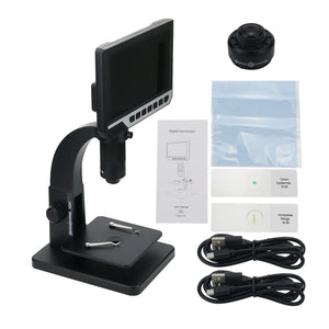 Inskam315 2000X 12MP Digital Microscope Magnifier 7&quot; IPS Screen Two Lens For PCB Repair Jewelry