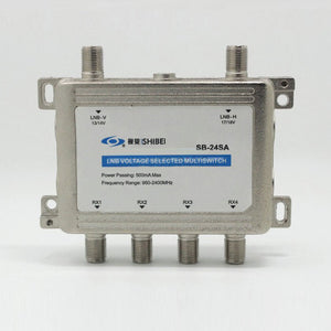 Seebest SB-24SA Satellite Signal Splitter Satellite Splitter 2 Input 4 Output 13V/18V TV Video Audio