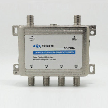 Seebest SB-24SA Satellite Signal Splitter Satellite Splitter 2 Input 4 Output 13V/18V TV Video Audio