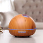 500ML Household Ultrasonic Woodgrain Aroma Diffuser Essential Oil Diffuser Intelligent Silent Air Humidifier