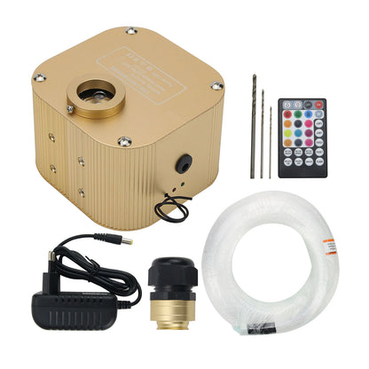 16W Twinkle Fiber Optic Light 12V Starry Car Roof Light LED RGBW Ceiling Lamp with 450pcs 3M Cable