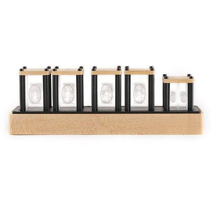 RGB Clock LED Pseudo Glow Tube Clock Hard Maple Wood DIY Kit Wonderful Birthday Present For Friends