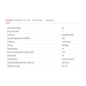 DAC904 DAC Module 14-Bit Sampling Rate 165Msps High-Speed Decoder Arbitrary Signal STM32/FPGA
