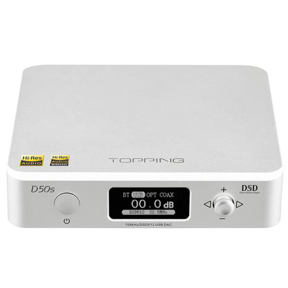 D50s USB DAC Dual ES9038 Bluetooth 5.0 DAC Audio Decoder For LDAC 32Bit 768KHz DSD512 Silver