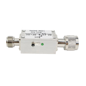 RF DC Block Bias Tee Feed with N Connectors 10MHz-6GHz