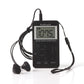 HRD-103 AM FM Radio Mini Radio Portable Pocket Radio Rechargeable USB Port LCD Display Black