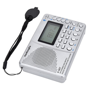 K-607 Desktop Radio Full Band Radio Recorder MP3 Player Portable Digital Radio AM FM SW For TF Card