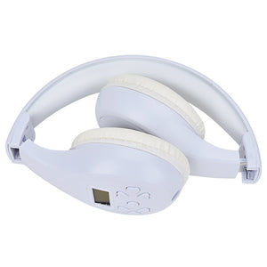 HRD-600 FM Headphones Teaching Headset 50-108MHz DSP Large LCD Display 3.5MM Audio Jack White