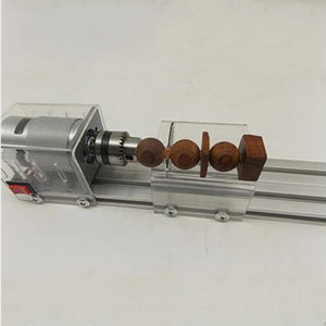 100W Mini Lathe Machine Woodworking Lathe Clear Dustproof Cover For Grinding Polishing Buddha Beads