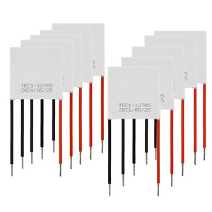 10PCS TEC1-12705 Thermoelectric Cooler Laser Head Cooling Module For Peltier Module 30x30x3.2MM