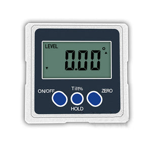 One-Axis Digital Angle Protractor High Precision Inclinometer 4x90° Three Magnetic Sides Metal Shell