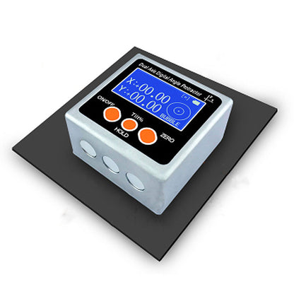 Dual Axis Digital Angle Protractor High Precision Inclinometer ±40° One Magnetic Side Metal Shell