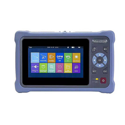OTDR-4000S Mini-OTDR 100KM Optical Time Domain Reflectometer Kit 1550NM 24DB w/ 4.3&quot; Touch Screen