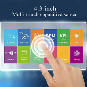OTDR-4000S Mini-OTDR 100KM Optical Time Domain Reflectometer Kit 1550NM 24DB w/ 4.3&quot; Touch Screen