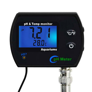 PHM-245 PH Meter PH &amp; Temp Monitor Water Quality Meter w/ Backlight Continuous Monitor Aquariums Spa