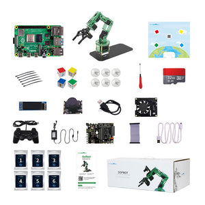 DOFBOT AI Vision Robotic Arm 6 Axis Robot Arm Assembled With ROS w/ Mainboard For Raspberry Pi 4B/8G