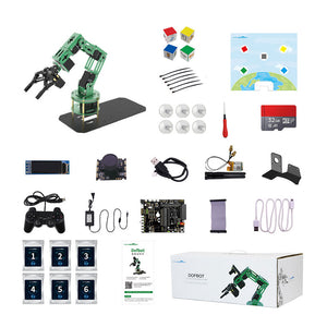 DOFBOT AI Vision Robotic Arm 6 Axis Robot Arm Assembled w/ ROS Without Mainboard For JETSON NANO