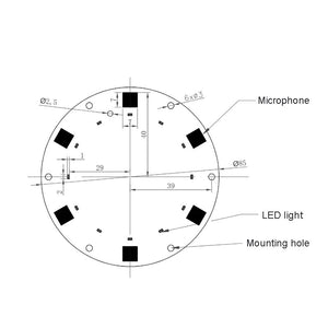 6 Microphone Array Voice Module ROS Voice Support Sound Source Location Support Voice Navigation