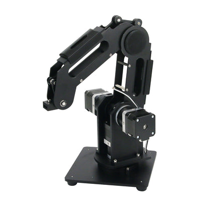 3-Axis Mechanical Robot Arm 3-DOF Robotic Arm + 3pcs 42 Gear Motors Aluminum Alloy 6061 Black