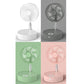 N98 Desktop Rotating Fan Spray Small Foldable Floor Fan Rechargeable w/ Remote Control Night Light