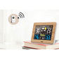FanJu FJ3365 Weather Station Radio Wave Clock RF Weather Clock Perpetual Calendar Bamboo Surface