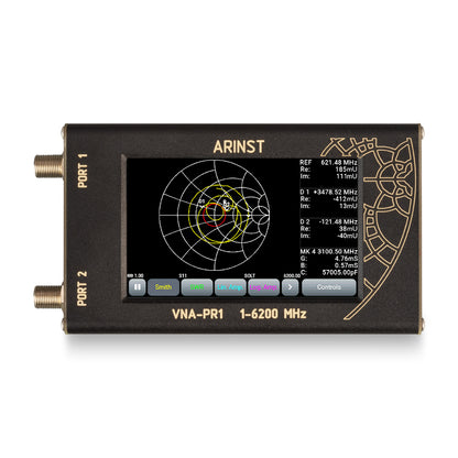 ARINST VNA-PR1 1-6200 MHz VNA 2-Port Vector Network Analyzer RF Reflectometer w/ 4&quot; Touch Screen