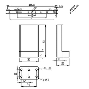7&quot; Touch Screen Bracket For Raspberry Pi Ackerman Differential Tracked Mecanum Omni 4WD Robot Cars