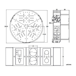 58MM Plastic Omni Wheel Robot Chassis Smart Car Chassis Unassembled w/ 360CPR Photoelectric Encoder