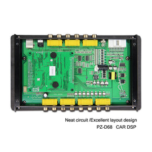 PUZU PZ-D68 Pure Car DSP Audio Processor Car Audio DSP 6CH IN 8CH OUT 31-Band EQ Active Crossover