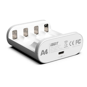 Original ISDT A4 10W 1.5A AA AAA Battery Charger DC Smart Battery Charger Unit For 10500 12500 Battery White Color