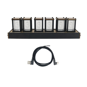 EleksTube S LED Desktop RBG Pseudo Glow Tube Clock DIY Kit Electronic Clock Gift For Friends Family