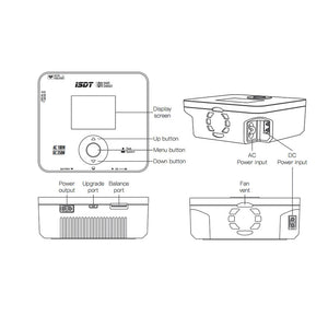 ISDT D1 AC 100W DC 250W Smart Battery Balance Charger For Lilon LiPo LiHV NiMH Pb Gaoneng Tattu Battery RC Models