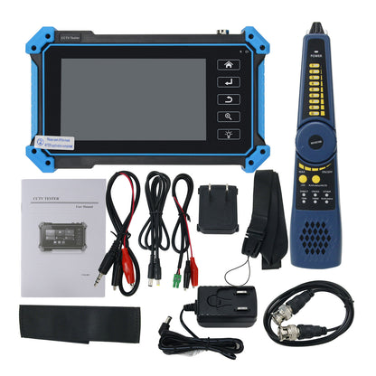 4K IP Camera Tester Security Camera Tester IP AHD CVI TVI VGA HDMI Input IPC-5100 Plus w/ Tracer