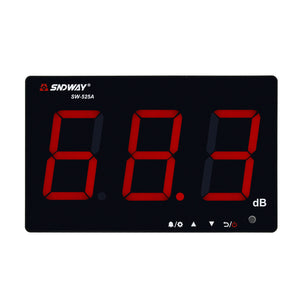 Digital Sound Level Meter Wall Mounted 30-130dB with 9.6&quot; LED Display Alarm Prompt SW-525A