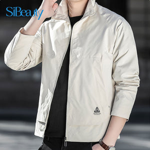 Men Coat Men Jacket Spring Autumn Casual Clothes Jacket Men's Tops 2021 Korean Style Khaki M L XL