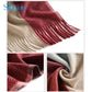 27.6*70.9" Men Womens Plaid Scarf Autumn Winter Scarf Warm Cashmere-Like British Style With Tassel