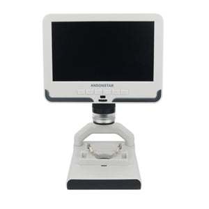 ANDONSTAR AD108 200X Digital Microscope 2MP Electronic Magnifier 7&quot; LCD Plastic Stand White Monitor