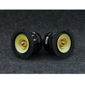 2PCS 4&quot; 4 Ohm Audiophile Full Range Speaker Round High Fidelity Loudspeakers Cast Aluminum Frame