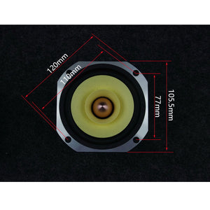 2PCS 4&quot; 4 Ohm Audiophile Full Range Speaker Square High Fidelity Loudspeakers Cast Aluminum Frame