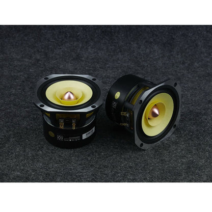 2PCS 4&quot; 8 Ohm Audiophile Full Range Speaker Square High Fidelity Loudspeakers Cast Aluminum Frame