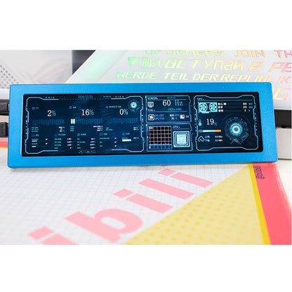 1920x515 8.8&quot; IPS Screen For AIDA64 Display Dynamic Display Adjustable Brightness Metal Shell Blue
