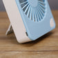 U2 Summer Small Desk Fan Mini Handheld Fan Portable Fan USB Rechargeable Adjustable Angles &amp; Speeds