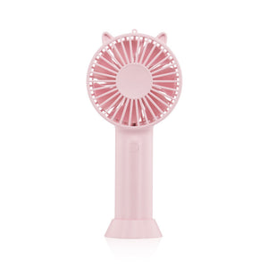 FS-MM-01 Mini Handheld Fan Small Desk Fan USB Rechargeable Portable Fan Eye-Catching Cat Appearance