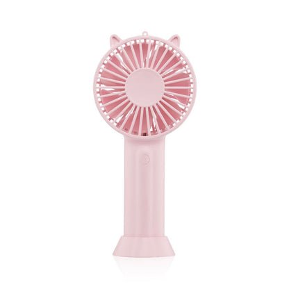 FS-MM-01 Mini Handheld Fan Small Desk Fan USB Rechargeable Portable Fan Eye-Catching Cat Appearance