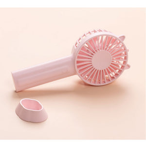 FS-MM-01 Mini Handheld Fan Small Desk Fan USB Rechargeable Portable Fan Eye-Catching Cat Appearance