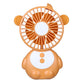 YPK-U3 Monkey-Shaped Portable Fan Adjustable Speeds USB Mobile Power Bank Without Night Light
